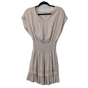 She + Sky Romantic Smocked Waist & Tiered Ruffles Dress Small Inspo Vibes Fairy